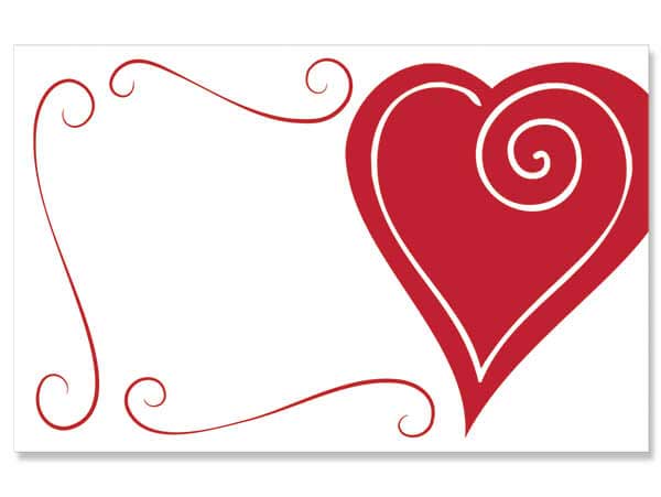 Heart Swirl Border with no sentiment. Made in the USA.