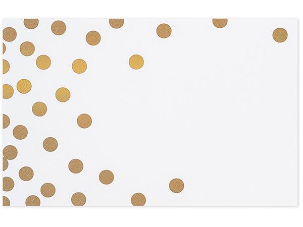 Metallic Golden Dot Enclosure Gift Card. Made in the USA.