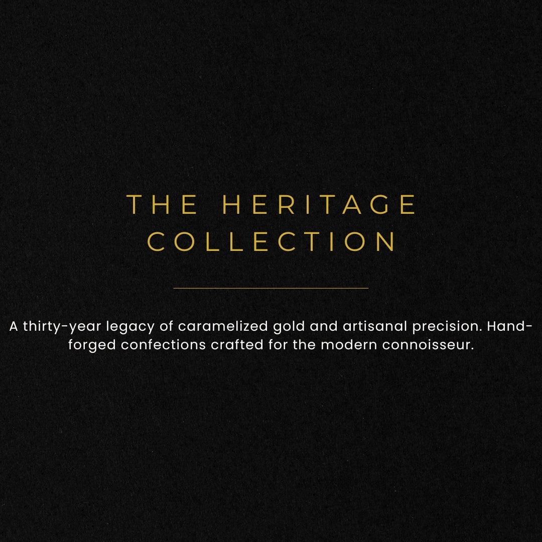Text on a black background introducing 'The Heritage Collection' with gold lettering.